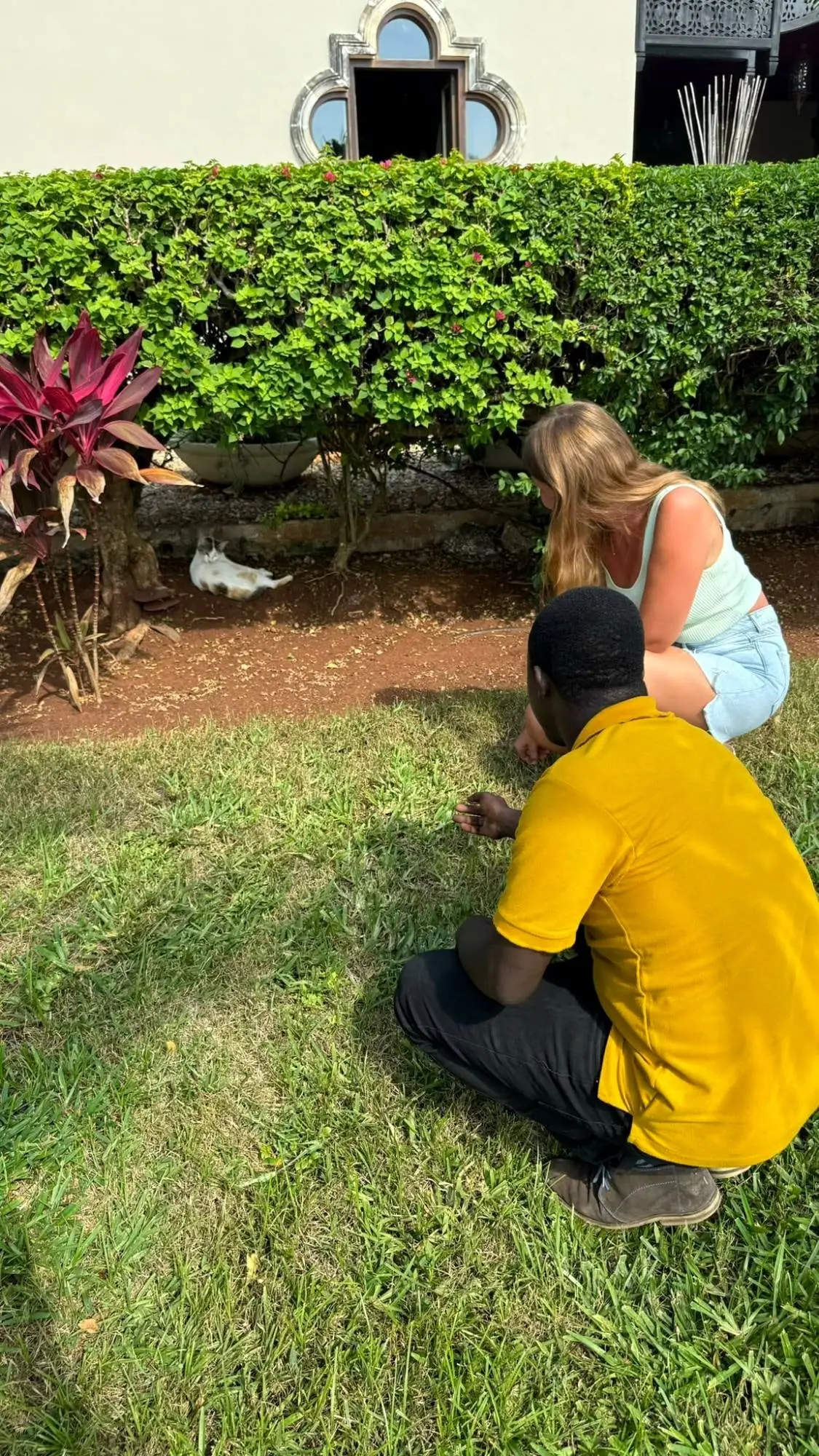 The very first photo together: Sina and Makame on Zanzibar